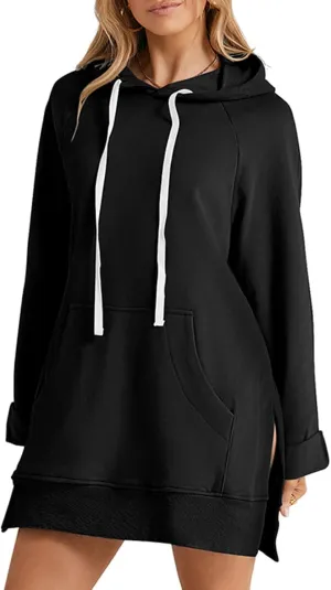 2024 New The Warmy Oversized Hoodie Dress, Giant Hoodies Long Sleeve Oversized Hoodie Dress with Pockets for Women