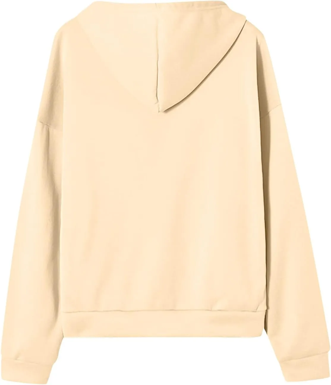 2025 Spring Women's Drawstring Zip Up Cute Hoodies Soft Jacket Plus Size Casual Sweatshirts with Pocket