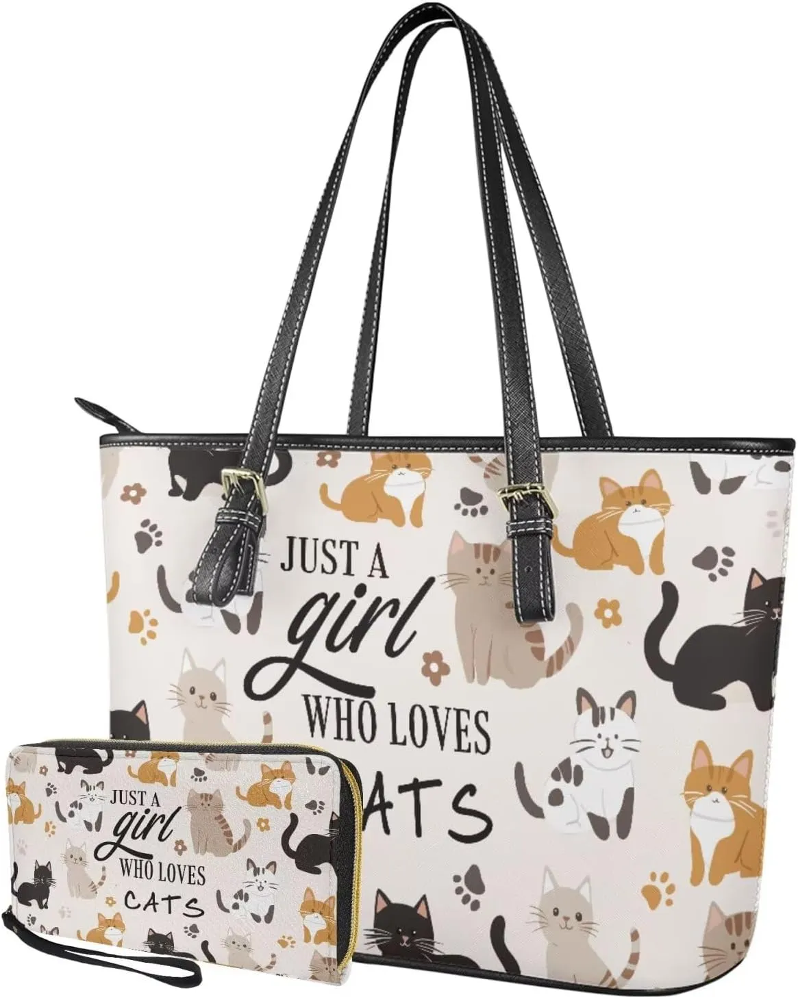 2pcs Purses for Women Wallet Shoulder Bag Top Handle Hand for Daliy Use