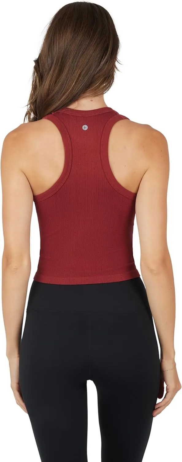 90 Degree By Reflex Womens Seamless Tank Ribbed Fitted Racerback Top 3 Pack