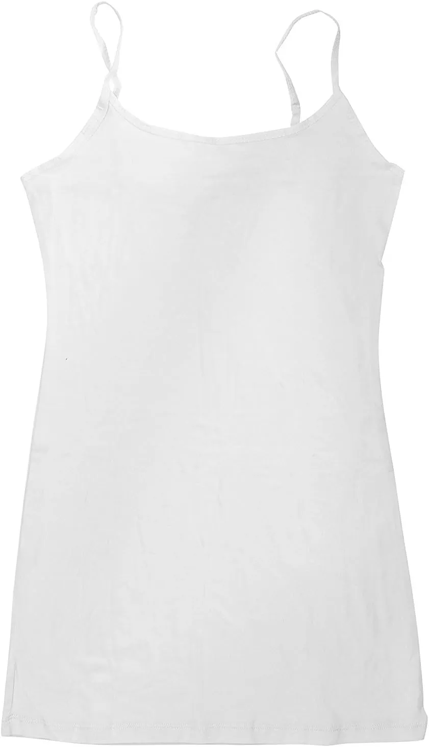 Active Basic Junior Women's Casual Plain Layering Camisole Cami Top Tank - 4 Pack