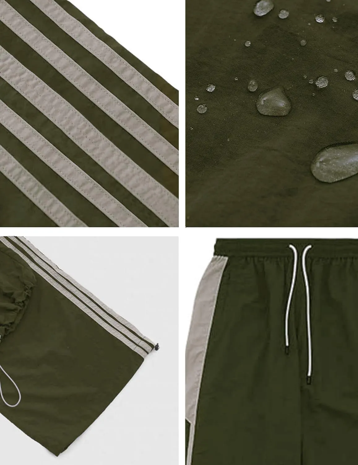 Aelfric Eden Striped Track Pants Men Parachute Pants Women Baggy Sweatpants Y2k Wide Leg Cargo Pants with Drawstring