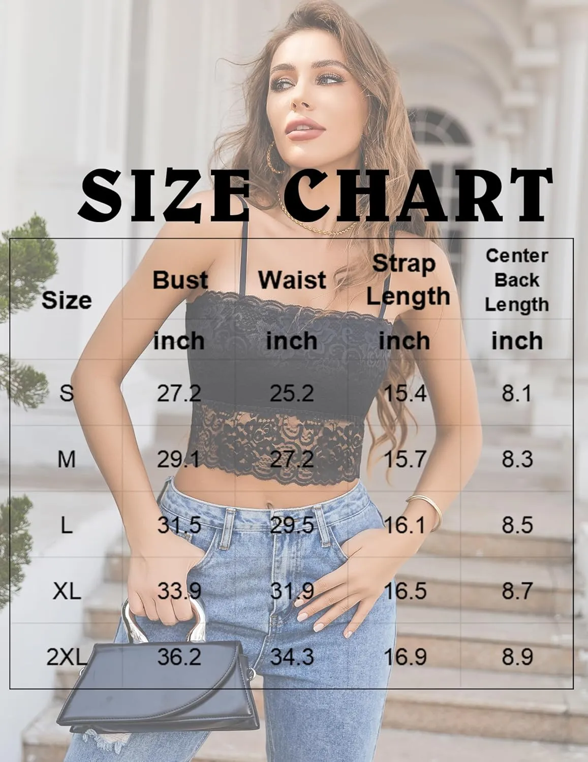 Avidlove Bralettes for Women Lace Spaghetti Strap Tank Top Tube Slim Basic Camisole