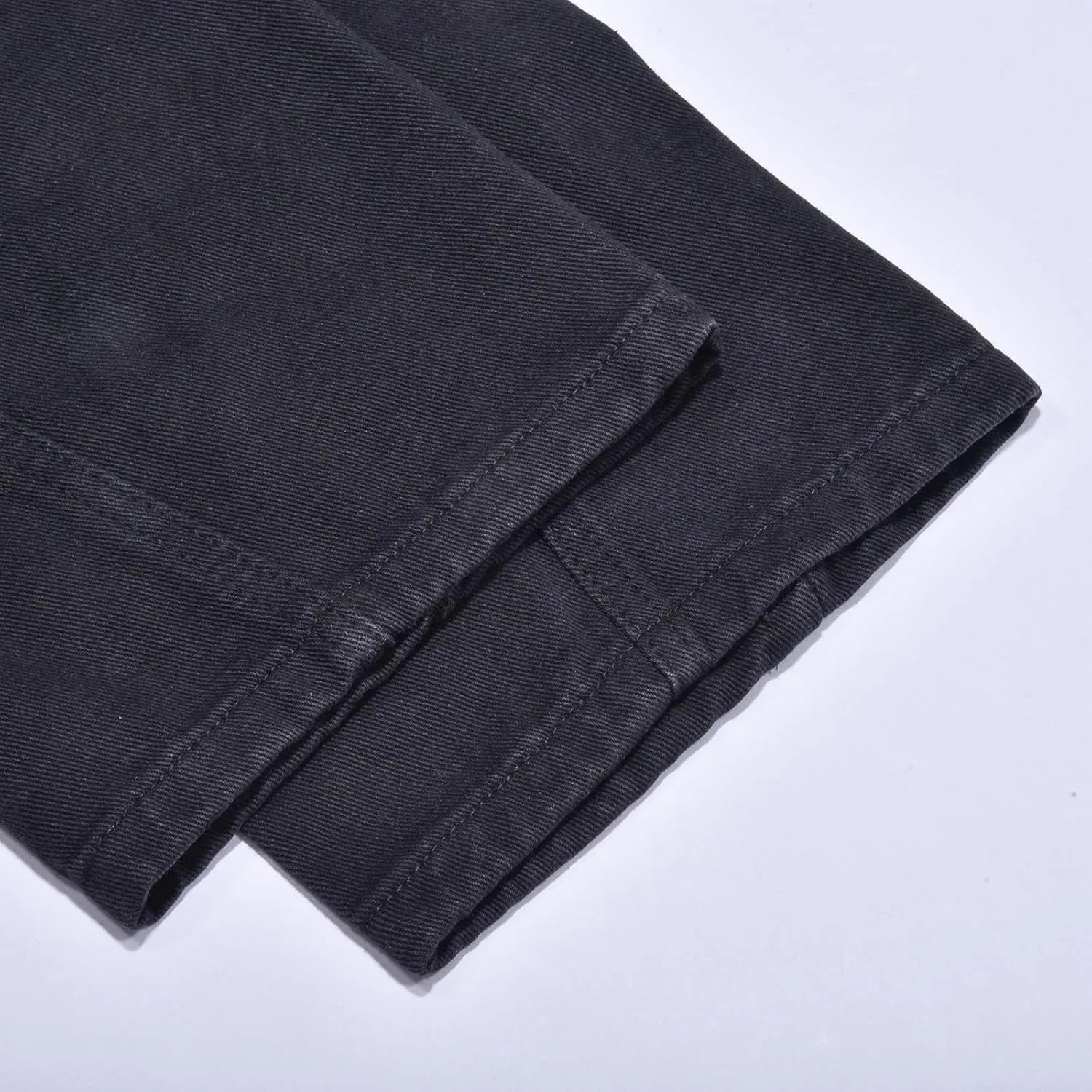 Baggy Cargo Jeans for Men Y2K Vintage Straight Wide Leg Aesthetic Clothes 90s Hip Hop Streetwear Trousers