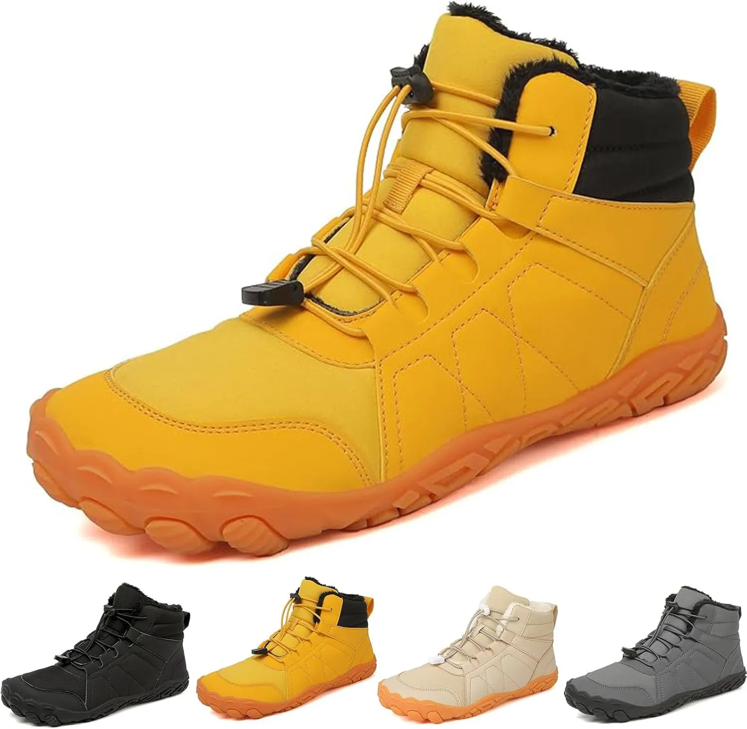 Barefoot Shoes Winter Hike Footwear Womens Mens Grounding Shoes With Copper Wide Toe Box Non-Slip Trail Running