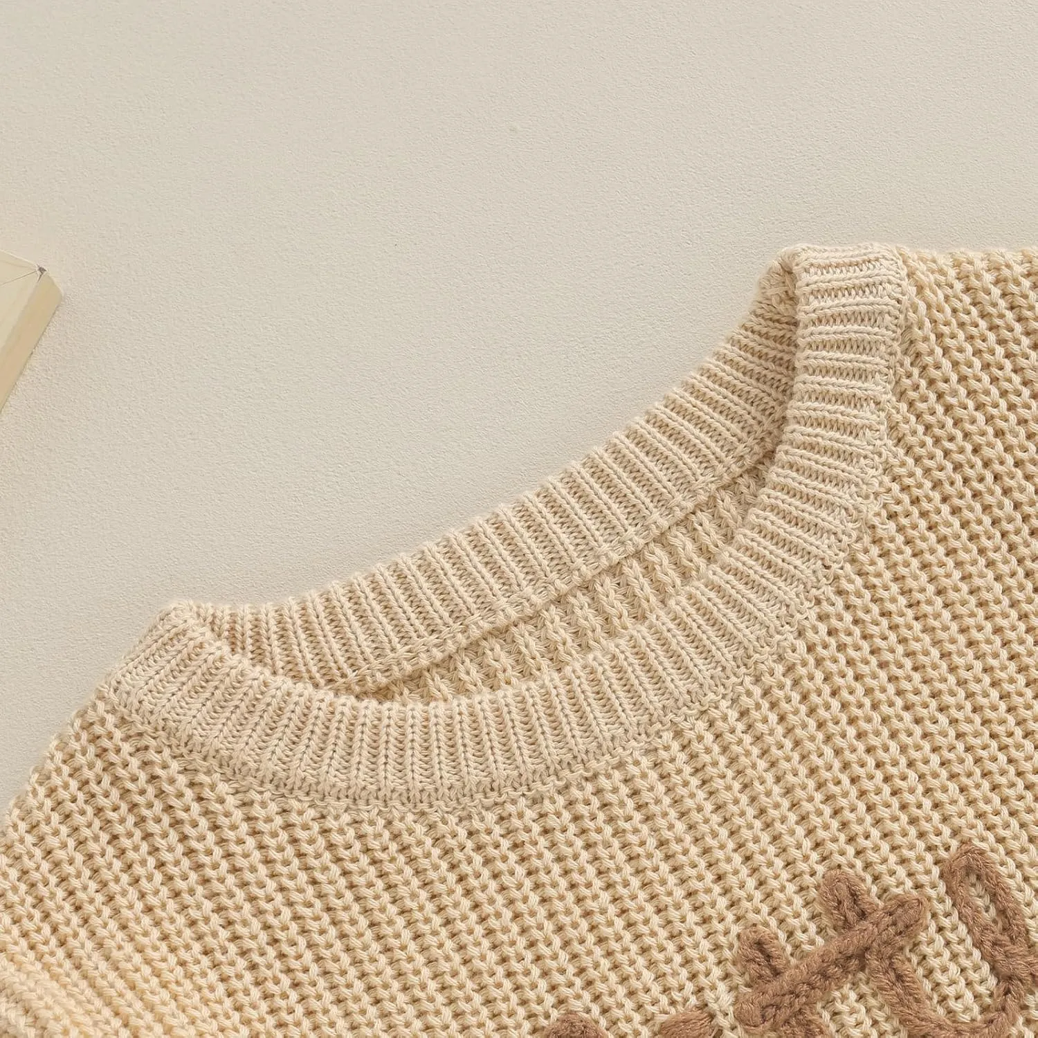 Big Brother Little Brother Matching Sweaters Baby Boy Letter Embroidery Crew Neck Long Sleeve Knitted Pullovers