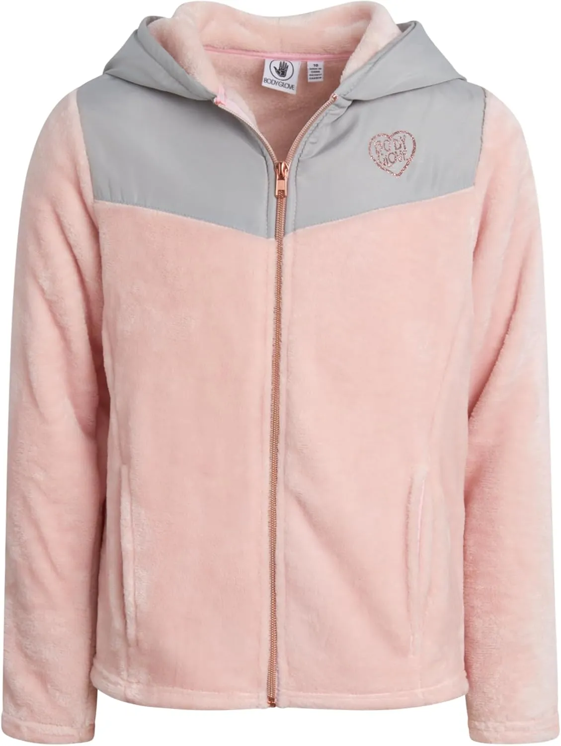 Body Glove Girls' Sweatshirt - Super Soft Plush Fleece Zip Up Hoodie Sweatshirt - Heavyweight Sweatshirt for Girls (7-12)