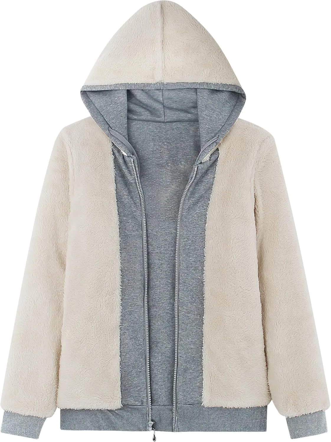 Bumeex Women' Sweatshirt,Sherpa-Lined Hoodie