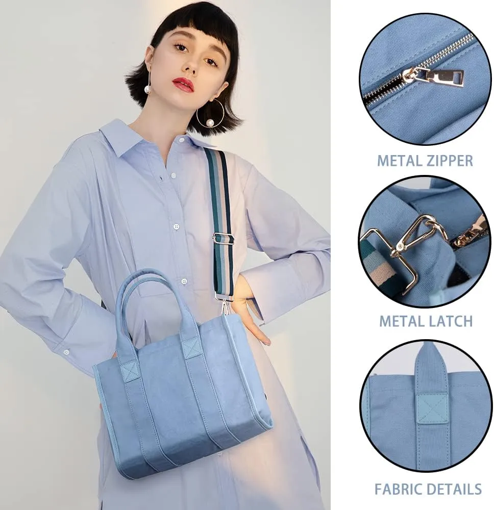 Canvas Tote Bag for Women Top Handle Handbag Crossbody Tote Bag for Women
