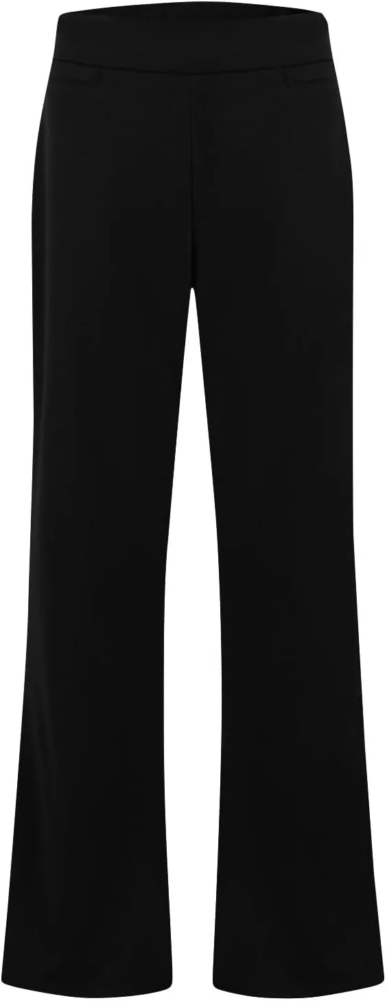 Casual Work Pants Women,High Waisted Flare Leggings with Pockets Office Slacks,High Waist Stretchy Trousers,Womens Bootcut