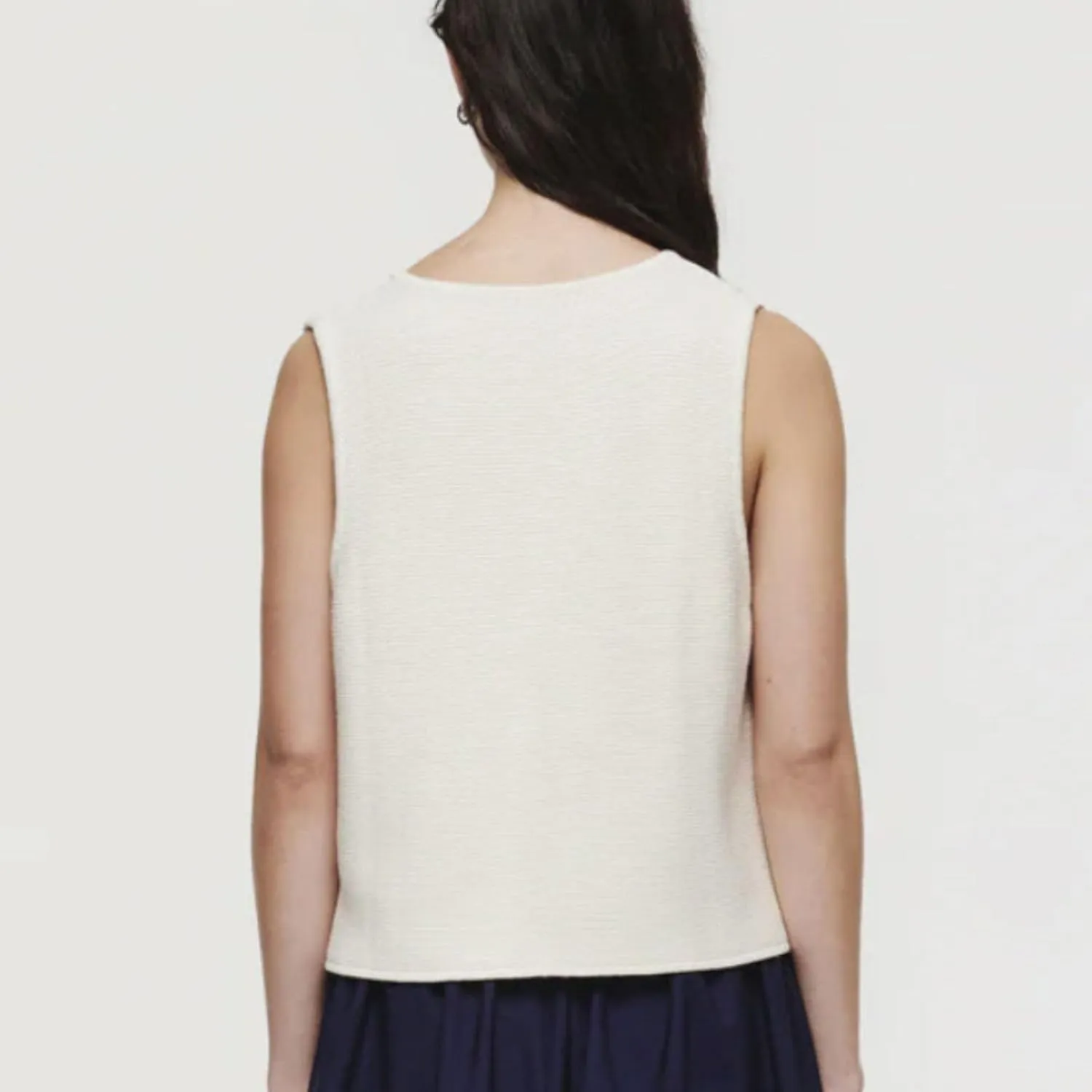 Chevara Womens Tie Front Knit Vest Top Sleeveless V Neck Cardigan Sweater Waistcoat