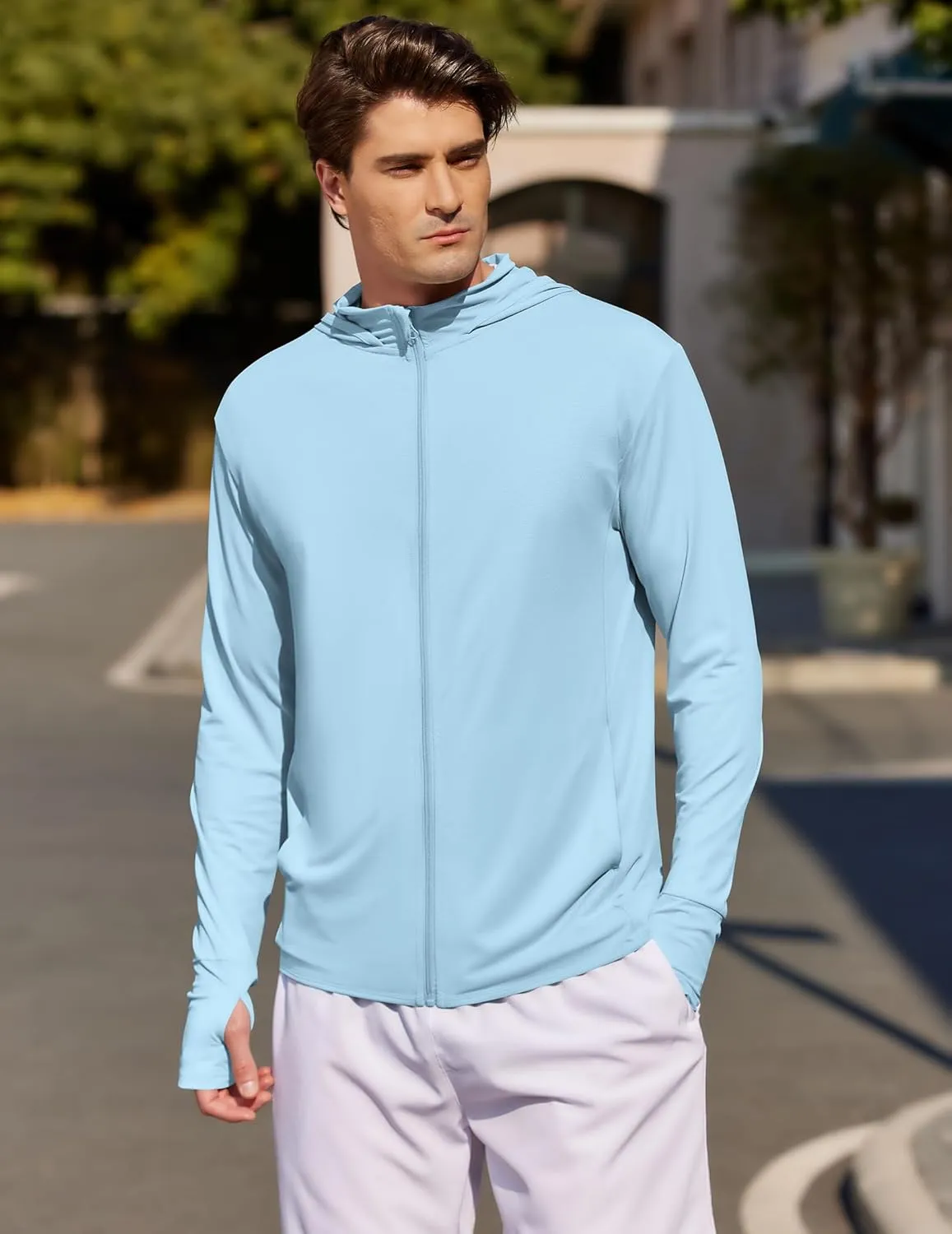 COOFANDY Men's UPF 50  Light Jacket Full Zip Sun Protection Hoodie Long Sleeve Sun Shirts UV Fishing Hiking Athletic Running