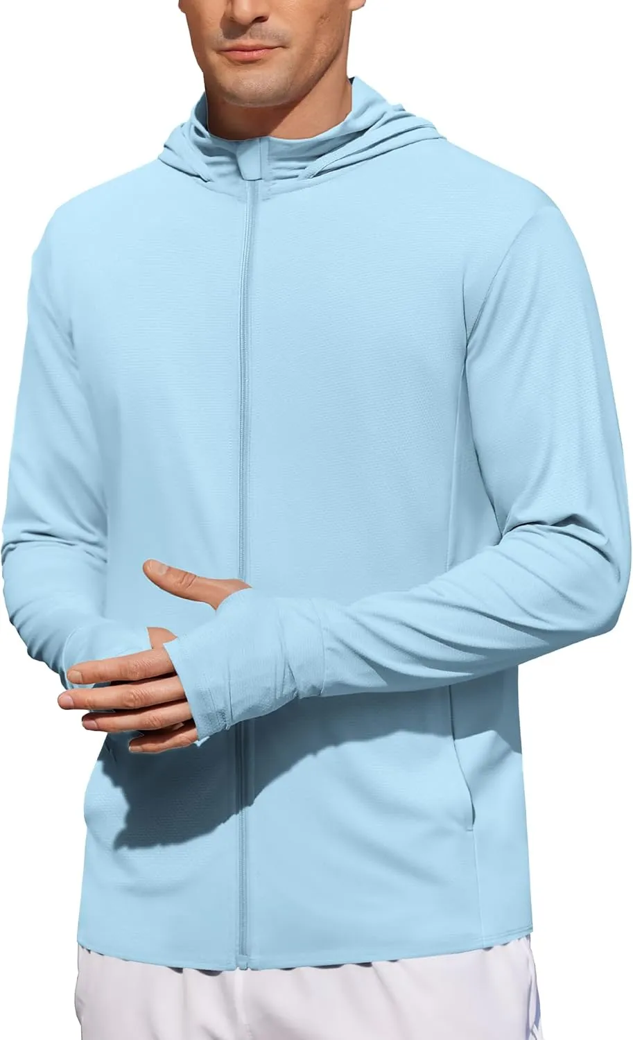 COOFANDY Men's UPF 50  Light Jacket Full Zip Sun Protection Hoodie Long Sleeve Sun Shirts UV Fishing Hiking Athletic Running