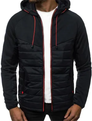 Crazynekos Men Autumn Winter Cotton Coat Padded Jacket Warm Long Sleeve Top Casual