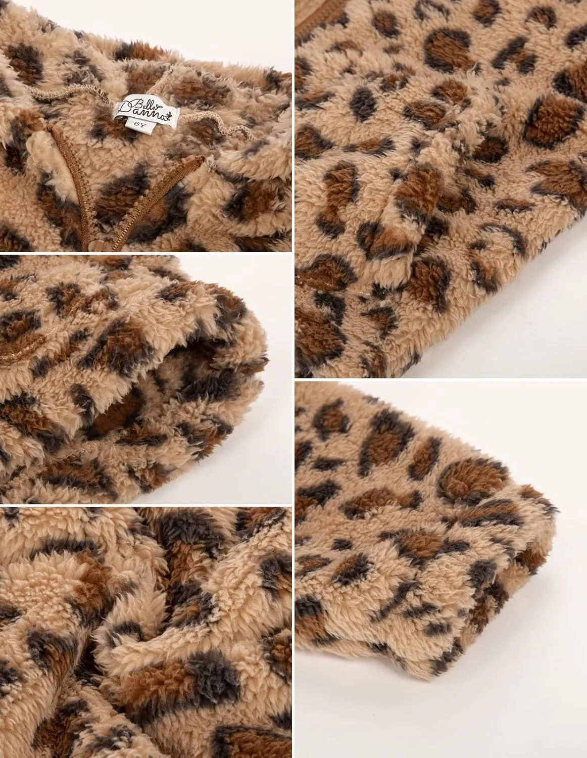 Danna Belle Girls Full Zip Hoodie Fleece Jacket Sherpa Hoodie Coat Fall Winter Outwear 5-12Y