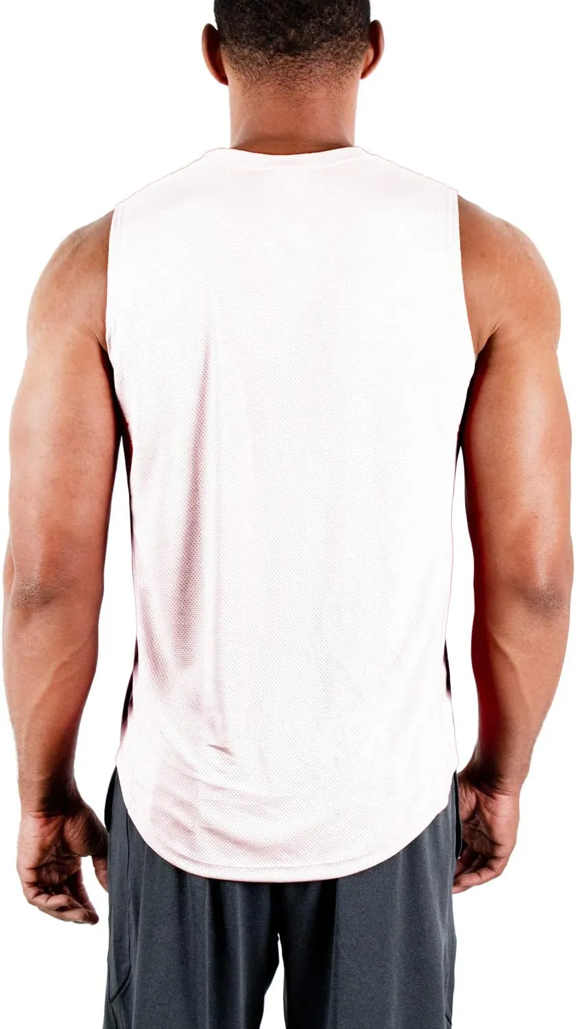 DEVOPS 3 Pack Men's Muscle Shirts Sleeveless Dry Fit Gym Workout Tank Top