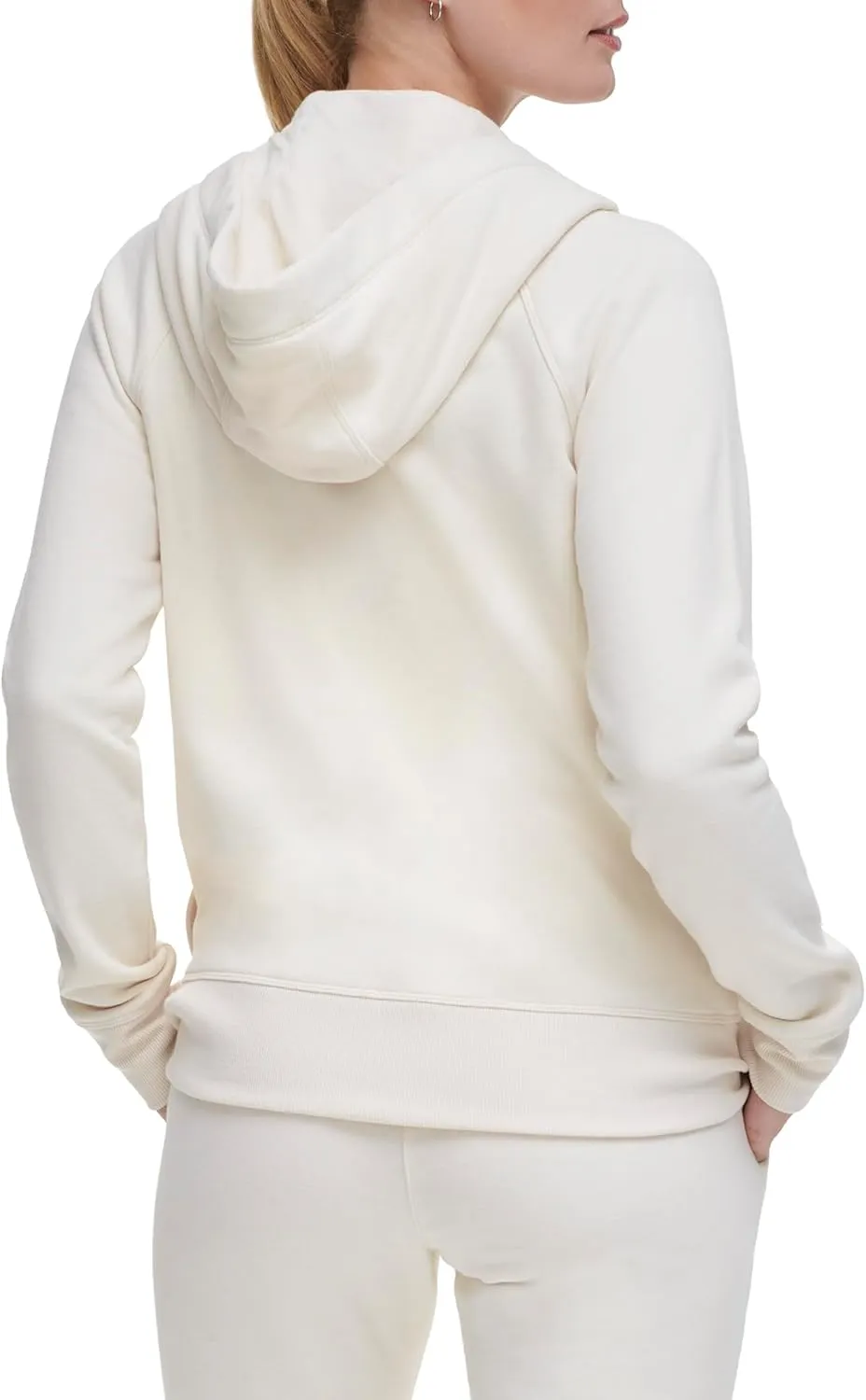 DKNY Women's Logo Drawstring Zip Up Hoodie, Activewear Sweatshirt
