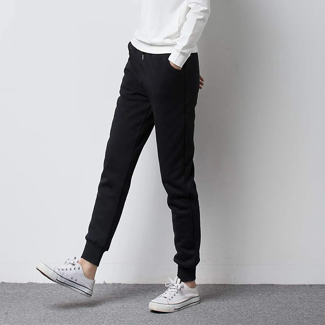 Duyang Women's Warm Sherpa Lined Sweatpants Athletic Jogger Harem Pants