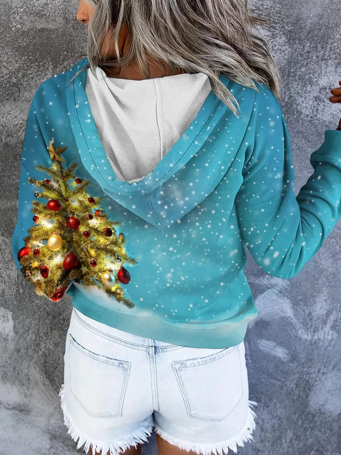 FARORO Hooded Sweatshirts for Women Hoodies Pullover Casual Sports Top Button Down Shirt with Pockets