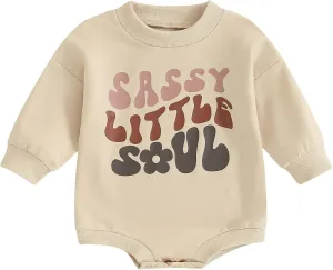 fhutpw Newborn Baby Girl Oversized Sweatshirt Romper Ruffle Long Sleeve Crewneck Onesie Sweater Tops Infant Fall Clothes