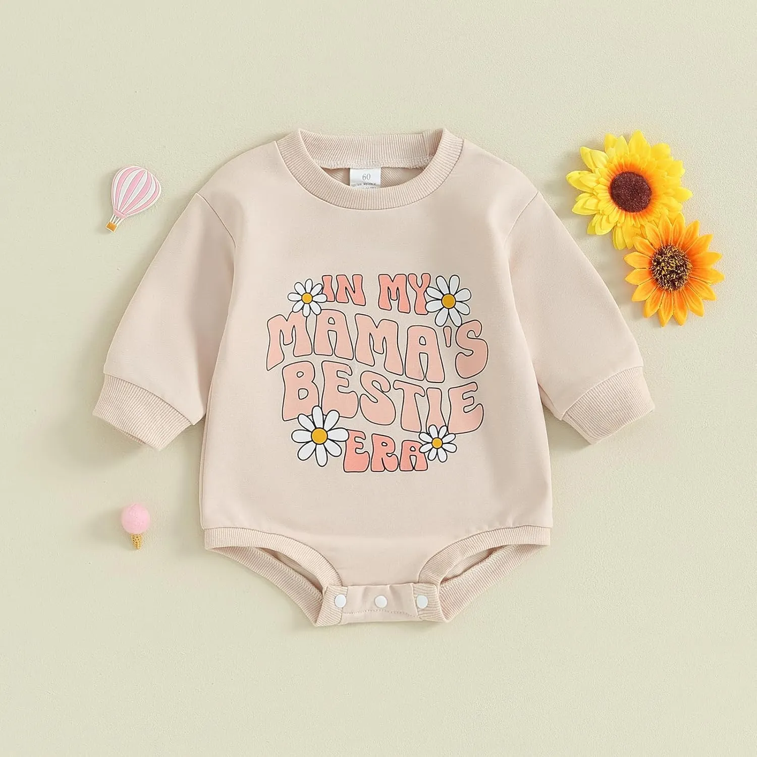 fhutpw Newborn Baby Girl Oversized Sweatshirt Romper Ruffle Long Sleeve Crewneck Onesie Sweater Tops Infant Fall Clothes