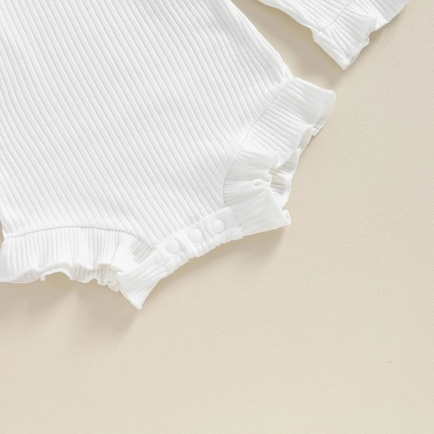 fhutpw Newborn Baby Girl Oversized Sweatshirt Romper Ruffle Long Sleeve Crewneck Onesie Sweater Tops Infant Fall Clothes