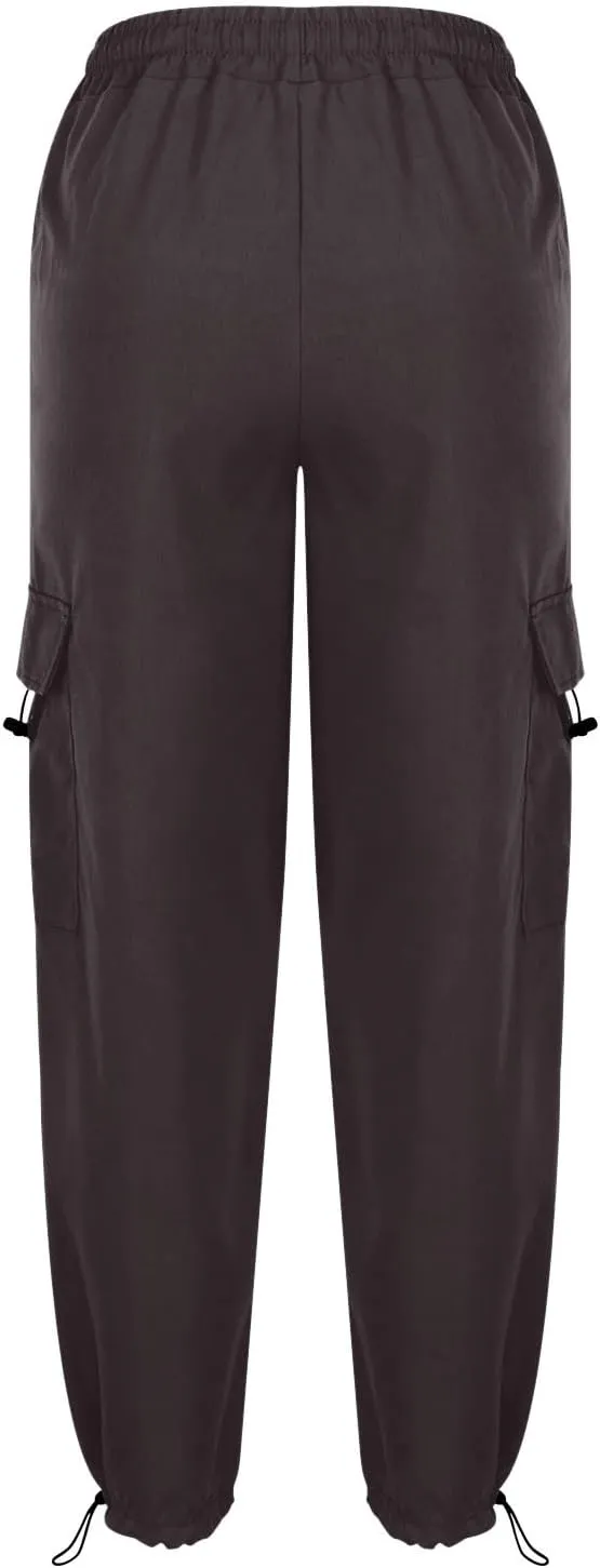 Firzero Cargo Pants for Women Wide Leg Parachute Sweatpants High Waisted Flowy Baggy Trousers 2024 Summer Trendy Y2k Pants
