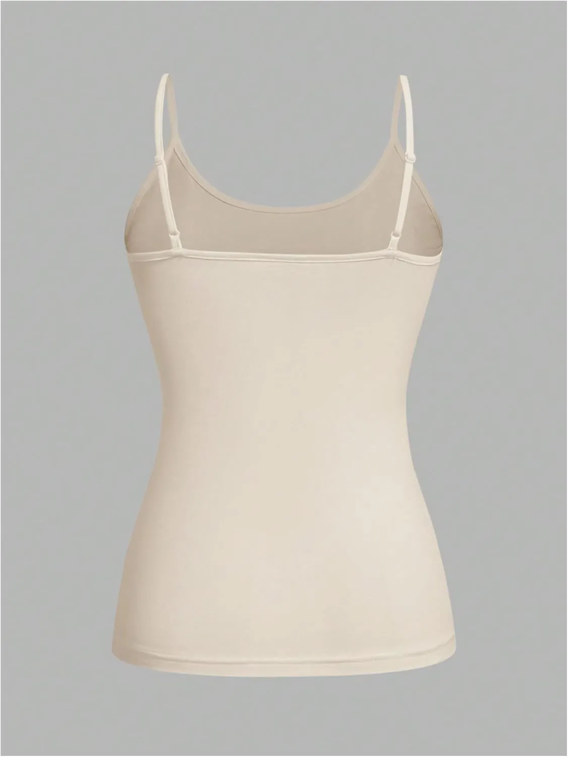 Floerns Women's 4Pcs Solid Scoop Neck Camisole Adjustable Spaghetti Strap Tank Top