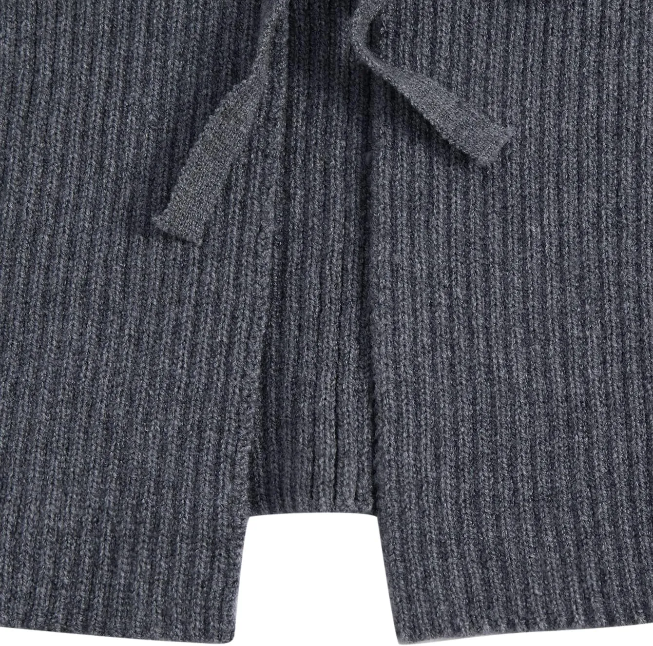 Floerns Women's Tie Front Long Sleeve Rib Knit Shrug Sweaters Cardigan Crop Top