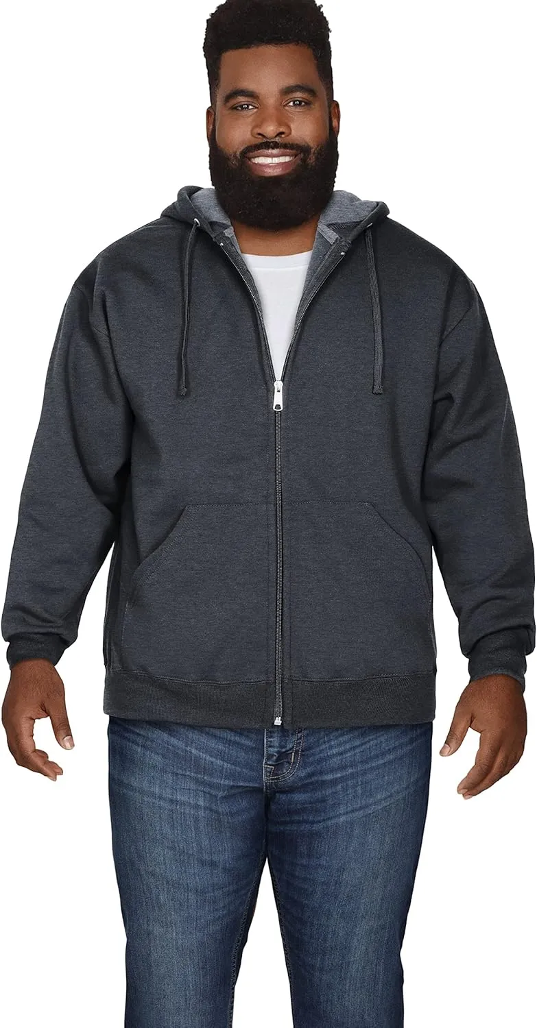 Fruit of the Loom Unisex Adult EverSoft Fleece Full Zip Hoodie Sweatshirt