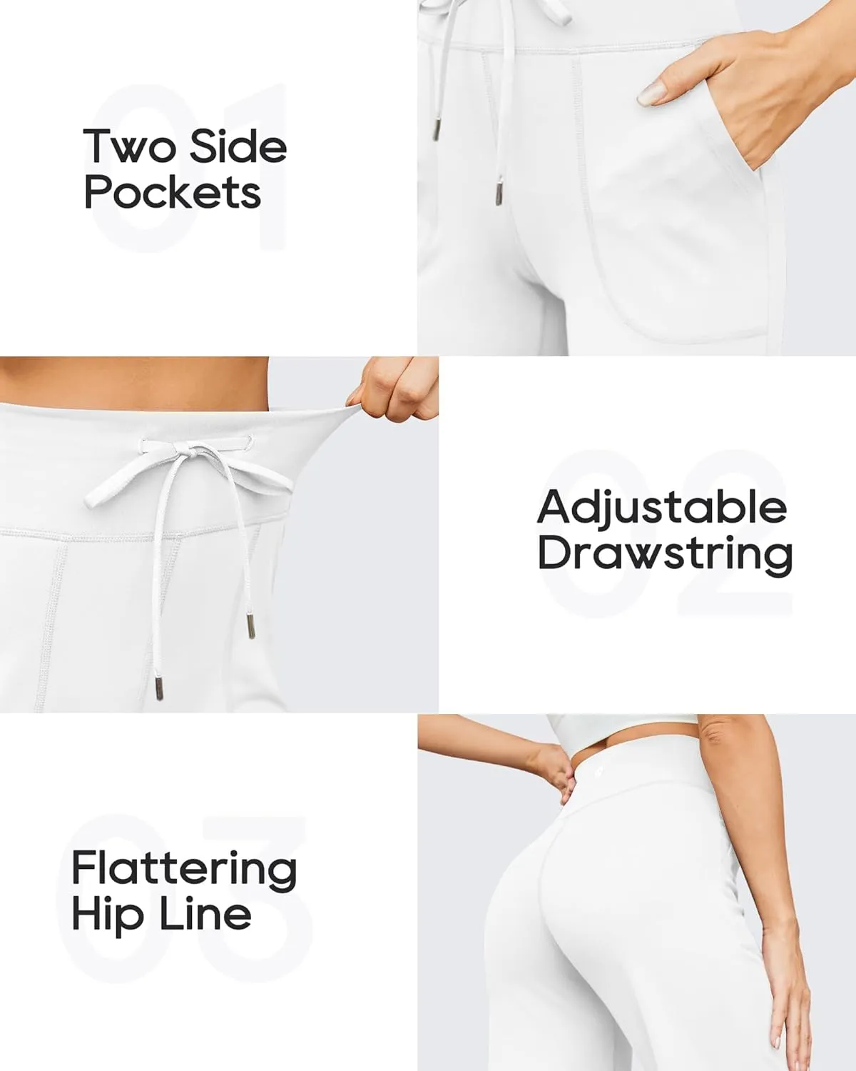 G4Free Wide Leg Pants for Women Yoga Pants High Waist Sweatpants with Pockets Stretch Lounge Pants Comfy Workout