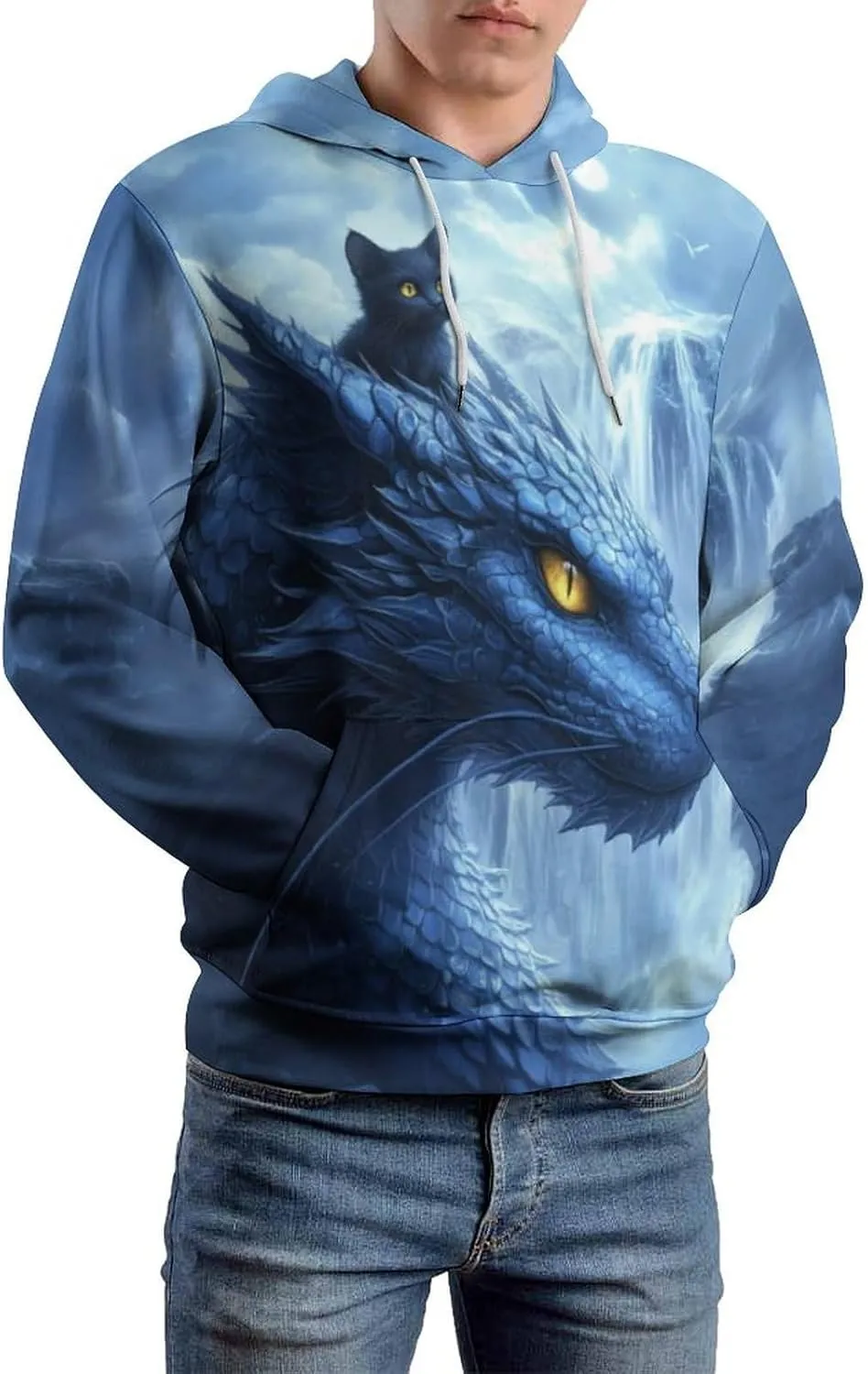 GLUDEAR Unisex 3D Pattern Print Athletic Pullover Hoodies Hooded Sweatshirts
