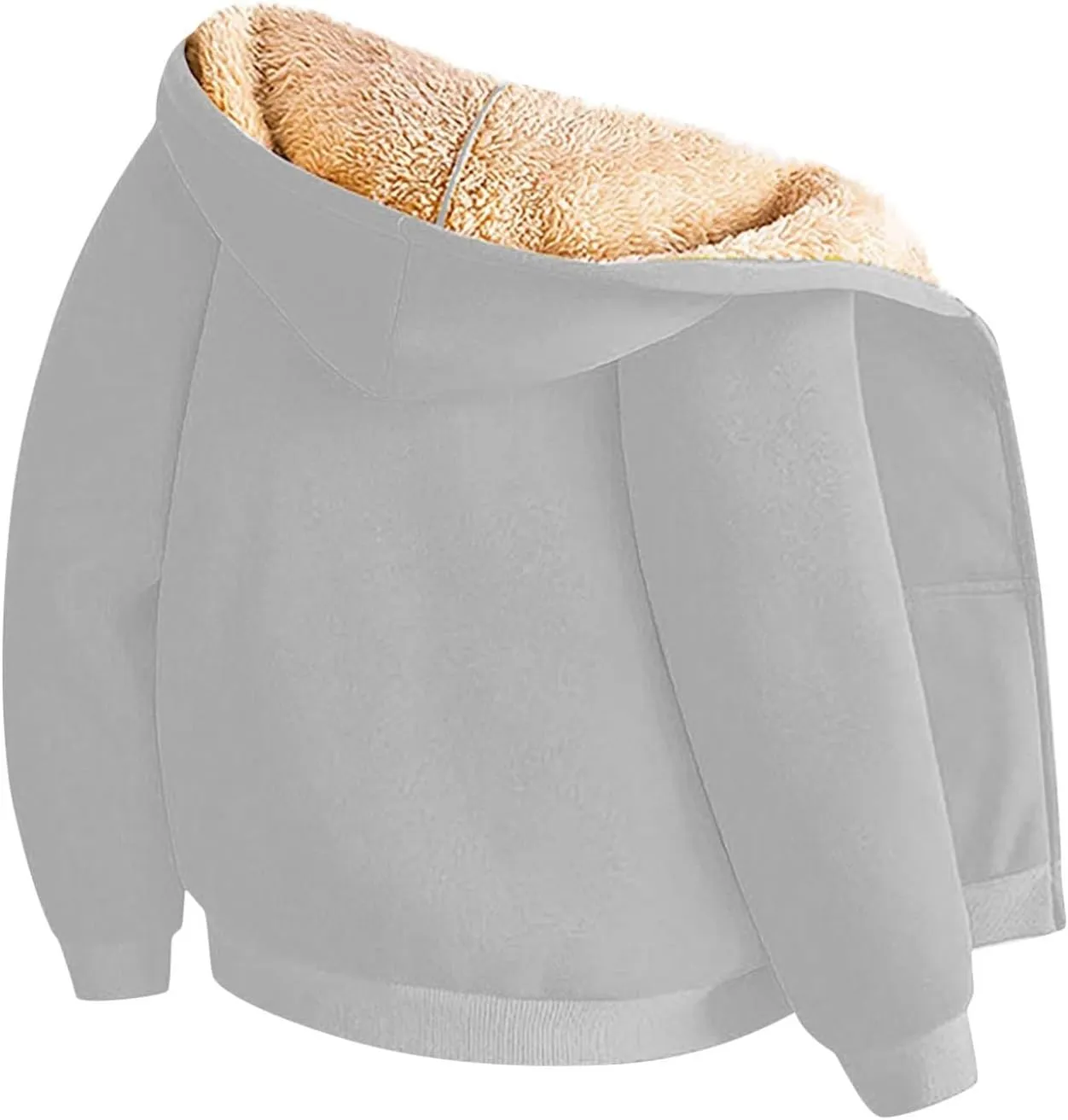 Gumipy Zip Up Hoodie Women Fleece Oversized Hoodie Sweatshirt Plus Size Sherpa Lined Hoodies Jacket Winter Coats with Pockets