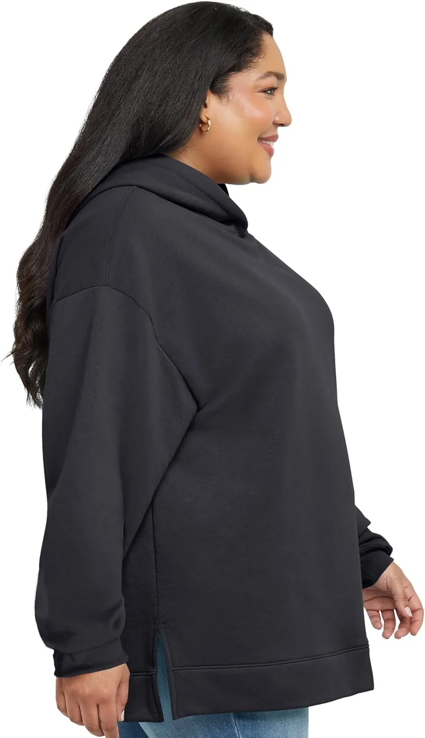 Hanes Women's Ecosmart Plus Size Fleece Hoodie, Midweight Sweatshirt For Women, Kanga Pocket