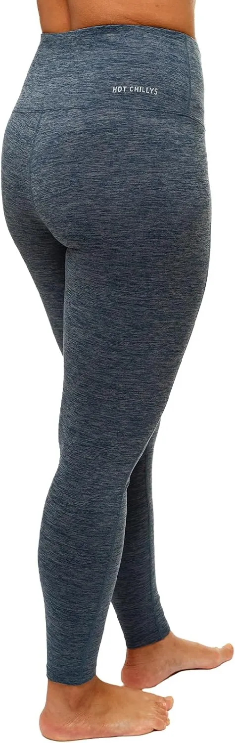 Hot Chillys Women's Clima-Tek Tights | Warm Breathable Moisture-Wicking Midweight Relaxed Fit Base Layer Thermal Leggings