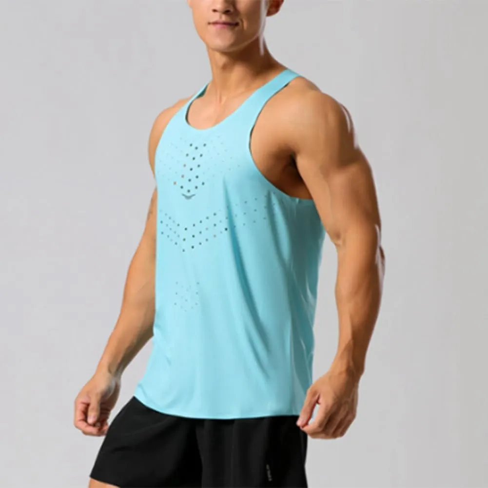 HSQSMWJ Mens Workout Sleeveless Tank Top Breathable Quick Dry Gym Bodybuilding Athletic