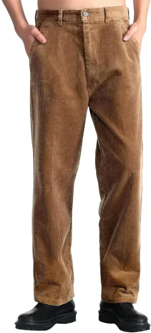 IDEALSANXUN Mens Corduroy Pants Flat Front Straight Leg Casual Pants