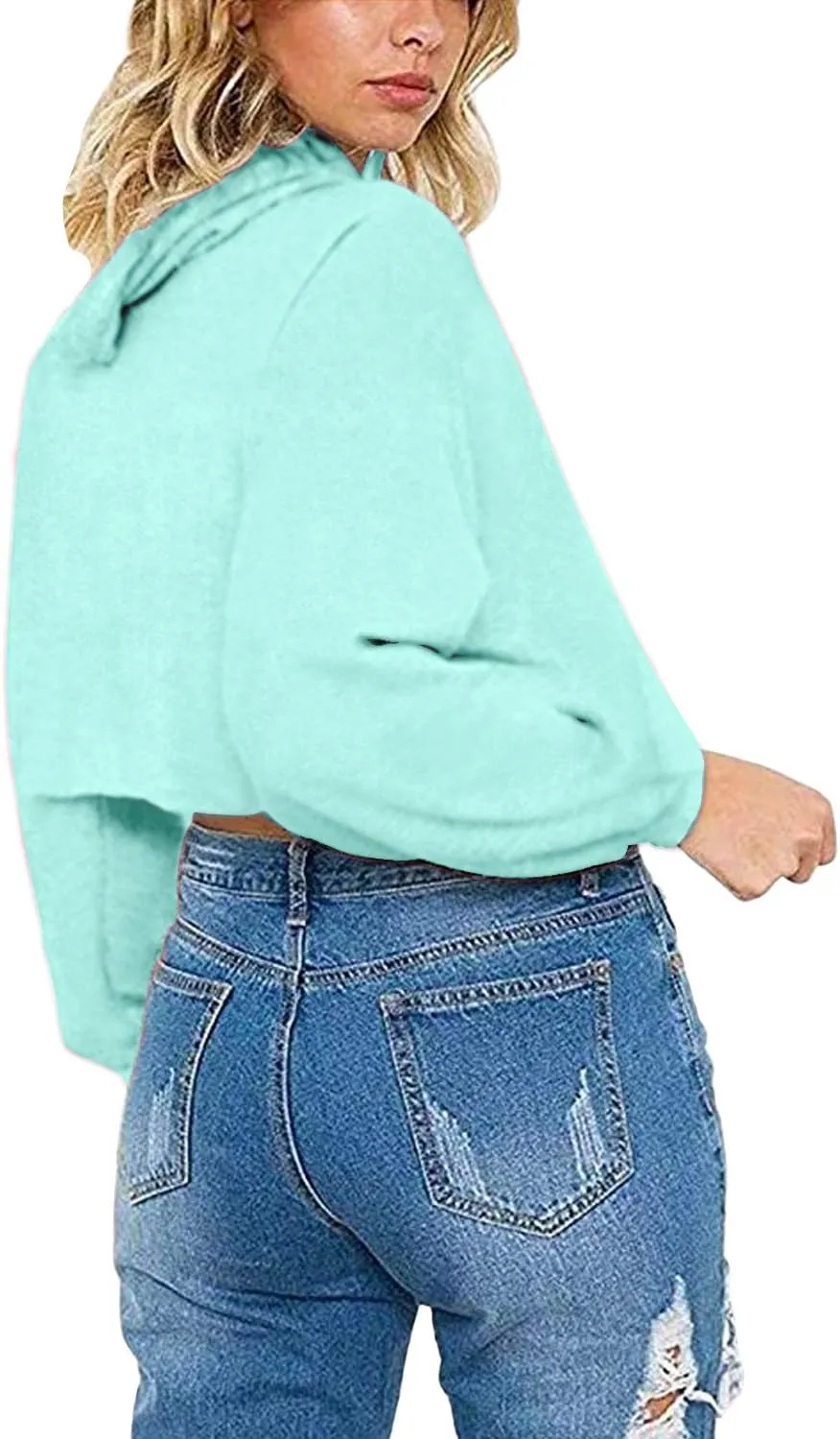 Idepet Women's Casual Letters Print Crop Top Loose Pullover Friends Shirt Teen Girl TV Show Hoodie Sweatshirt