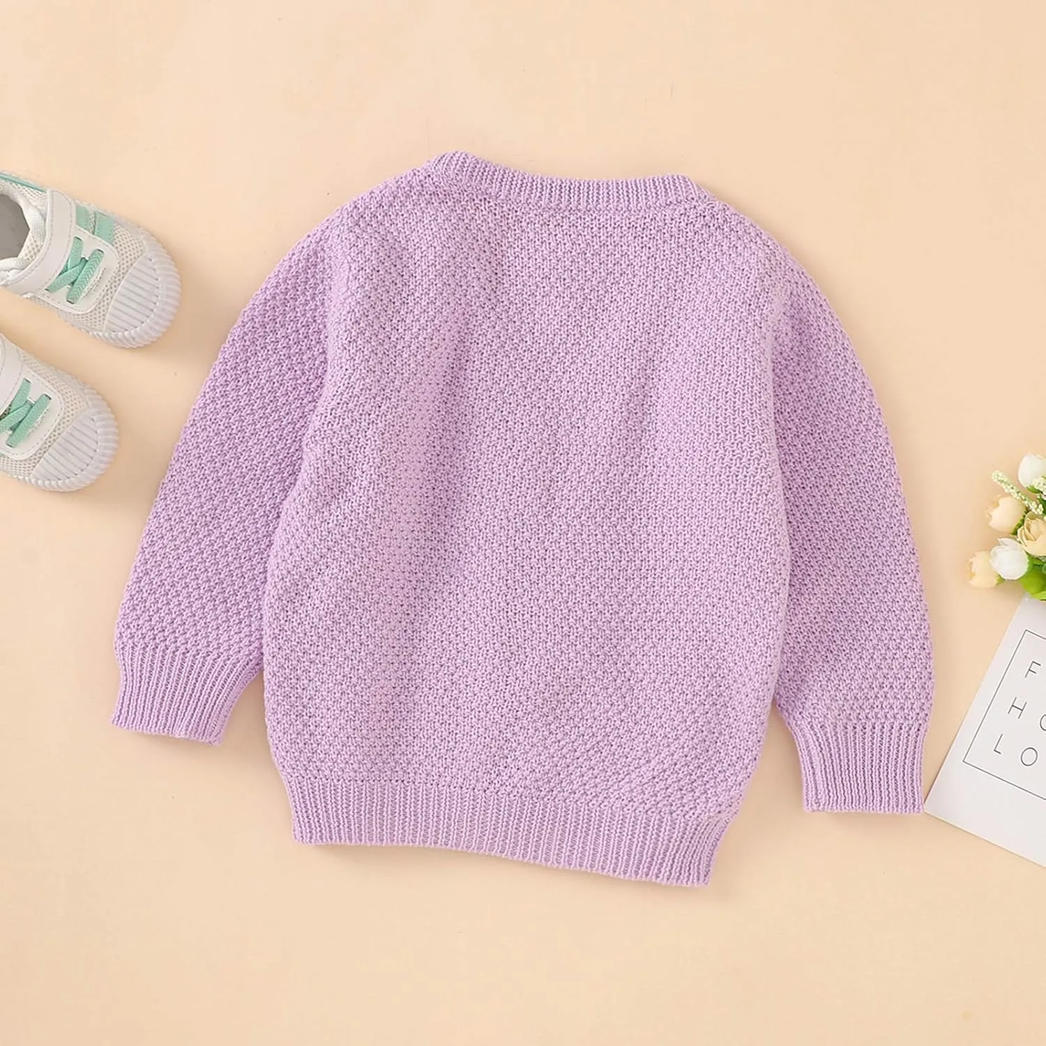 Infant Baby Boy Girl Long Sleeve Knitted Sweater Button Cardigan Coat Twist Knitwear Jacket Winter Warm Clothes