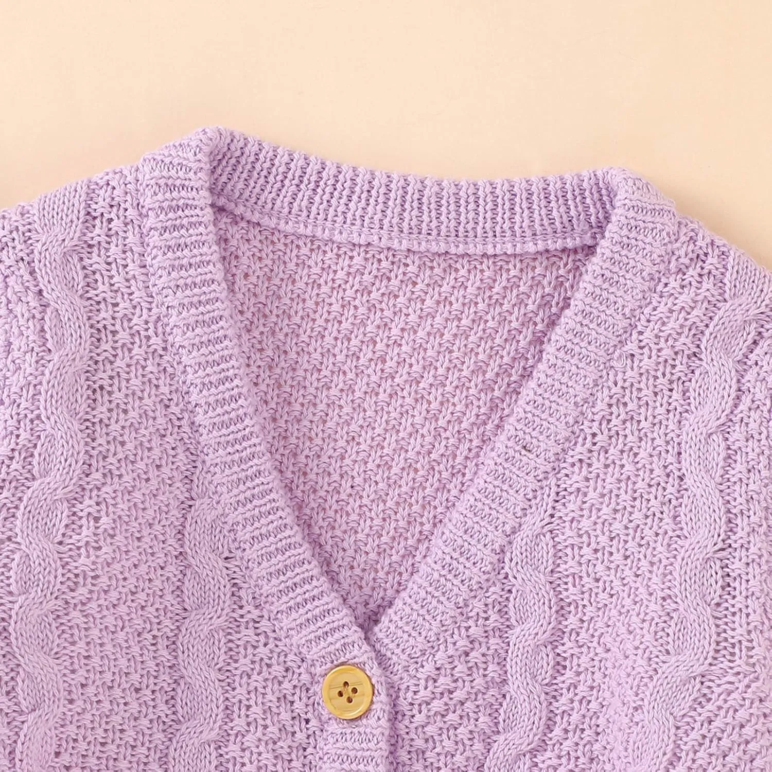 Infant Baby Boy Girl Long Sleeve Knitted Sweater Button Cardigan Coat Twist Knitwear Jacket Winter Warm Clothes