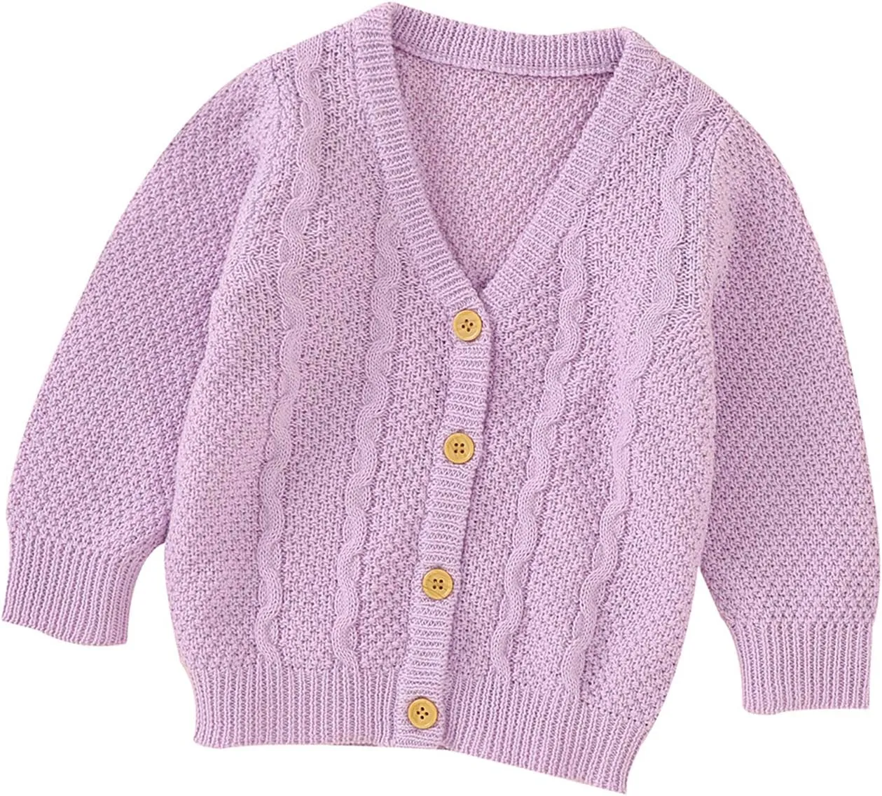 Infant Baby Boy Girl Long Sleeve Knitted Sweater Button Cardigan Coat Twist Knitwear Jacket Winter Warm Clothes