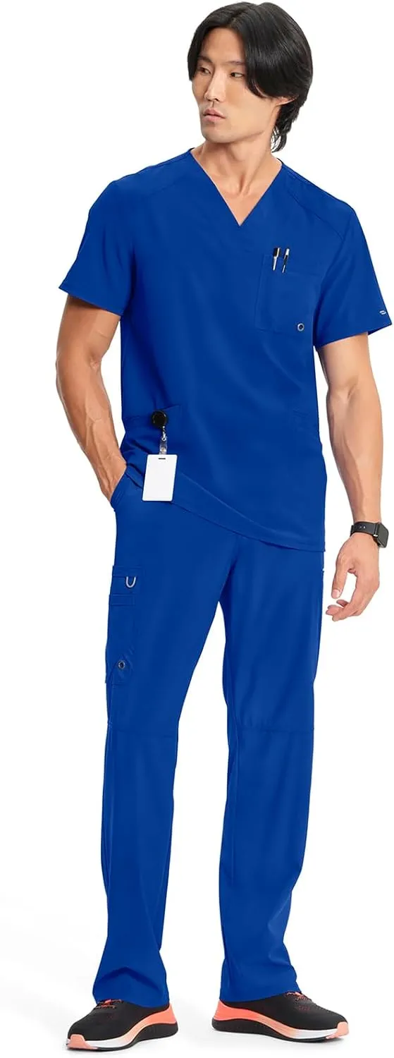 Infinity Cherokee V- Neck Men's Scrub Top with Rib Knit Back Panels CK900A