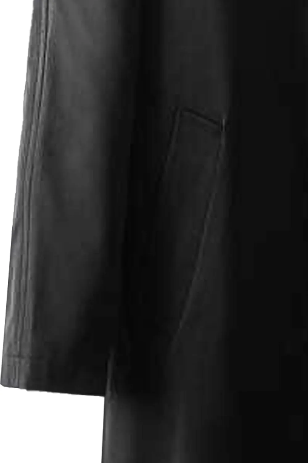 JEKE-DG Mens Single-Breasted Trench Coat Casual Lapel Lightweight Windproof Coat Long Loose Pea Overcoat