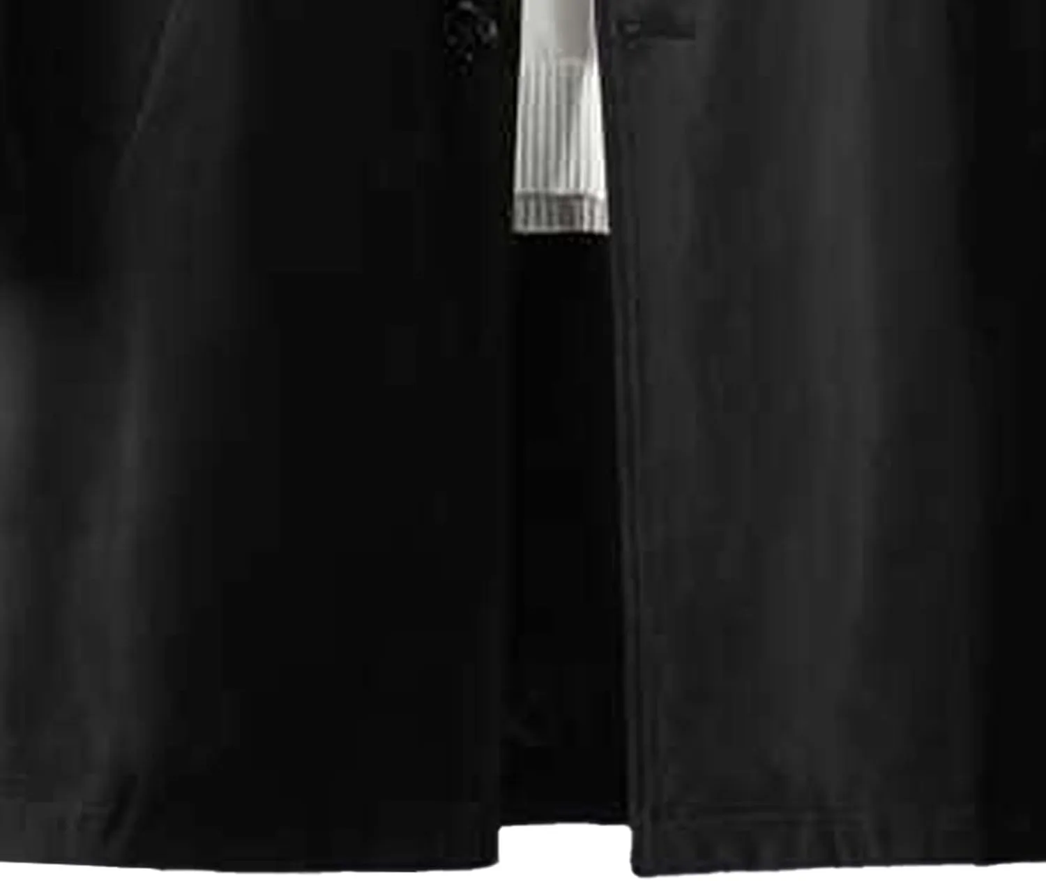 JEKE-DG Mens Single-Breasted Trench Coat Casual Lapel Lightweight Windproof Coat Long Loose Pea Overcoat