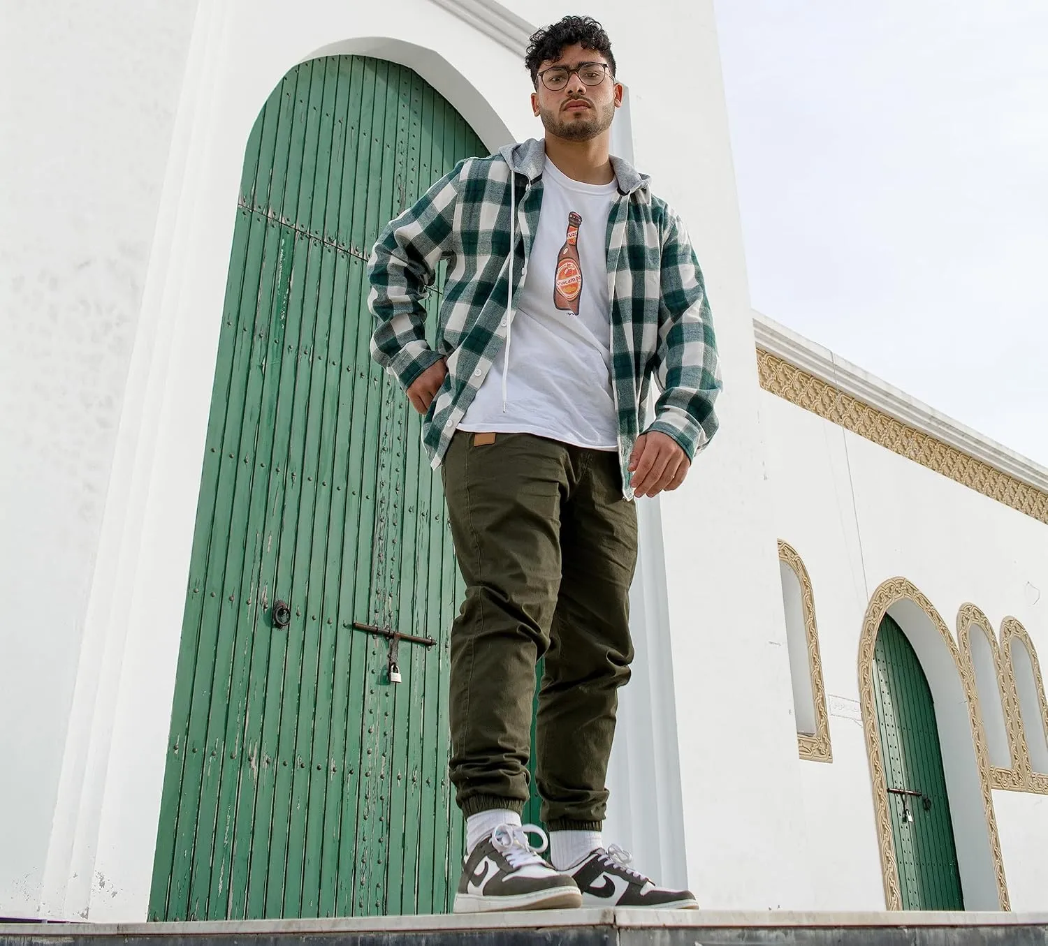 JMIERR Mens Casual Joggers Pants - Cotton Drawstring Chino Cargo Pants Hiking Outdoor Twill Track Jogging Sweatpants Pants