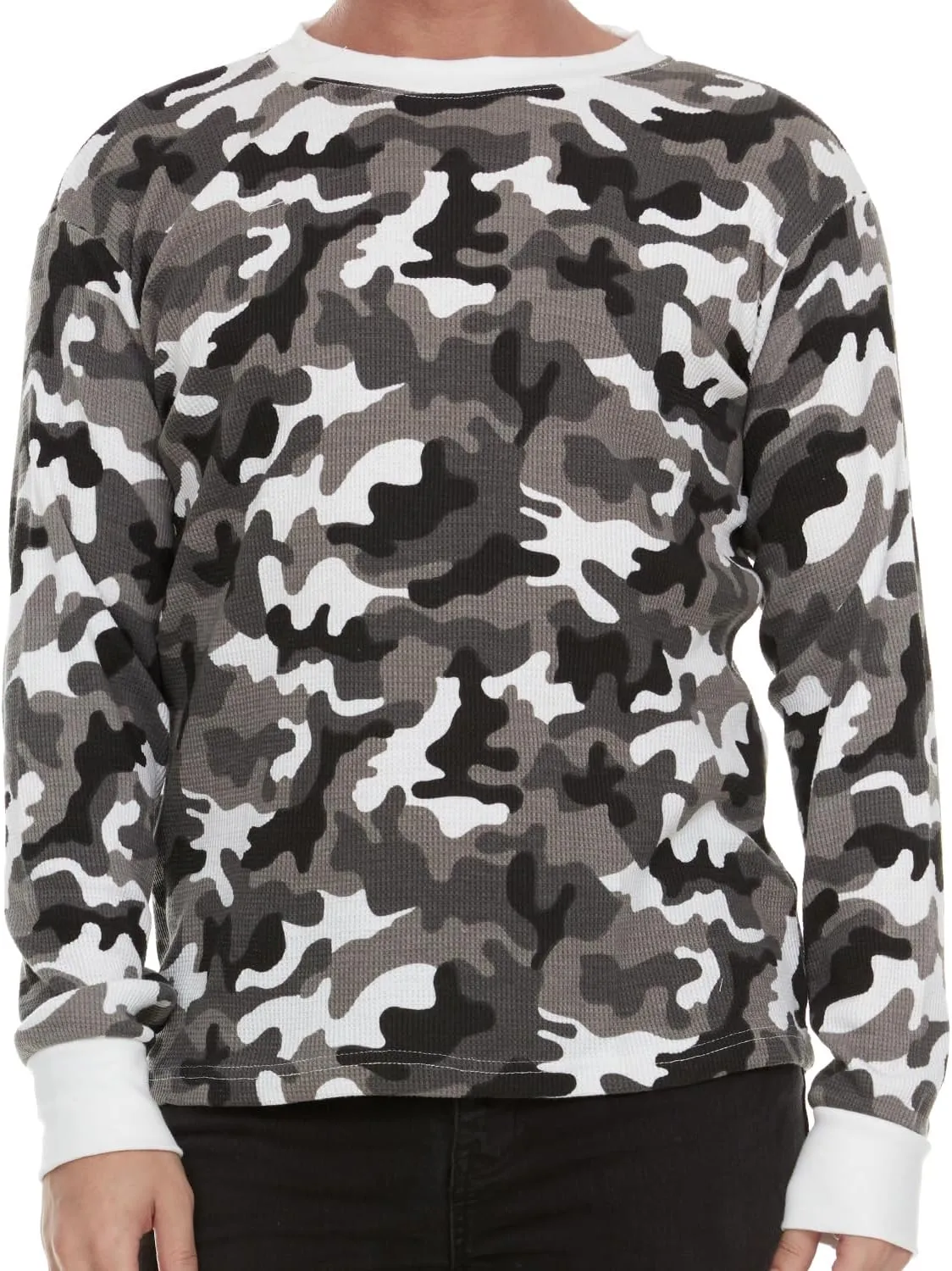 JMR Mens Heavyweight Waffle Thermal Shirt - 100% Cotton Long Sleeve - Wear as Base Layer or Standalone - Warm & Breathable