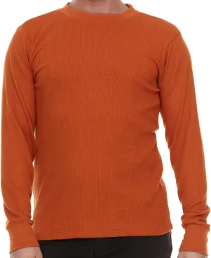 JMR Mens Heavyweight Waffle Thermal Shirt - 100% Cotton Long Sleeve - Wear as Base Layer or Standalone - Warm & Breathable