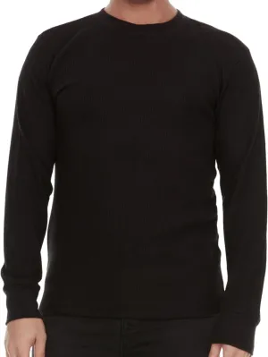 JMR Mens Heavyweight Waffle Thermal Shirt - 100% Cotton Long Sleeve - Wear as Base Layer or Standalone - Warm & Breathable
