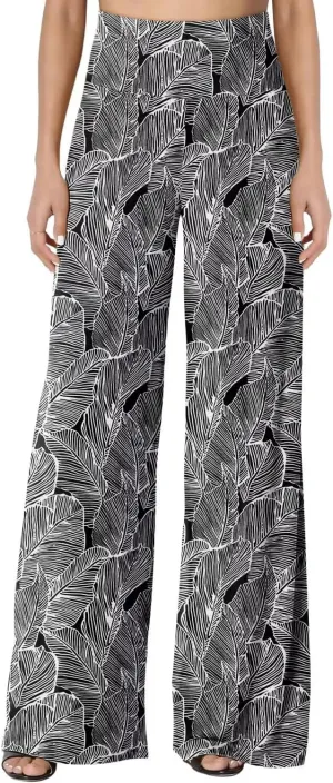 JZC Women's Palazzo Lounge Pants Stretchy Wide Leg Casual Pants Comfy High Waist Flowy Pants S-3XL