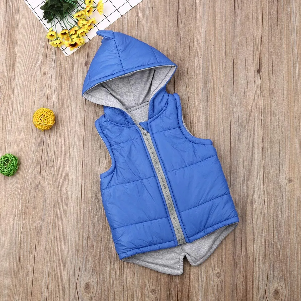 Kids Baby Boys Girls Dinosaur Hoodie Jacket Zipper Up Cotton Padded Hooded Coat Outwear
